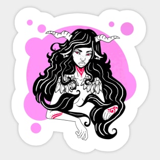 Pink Demon Tattoo Art Fashion Sticker